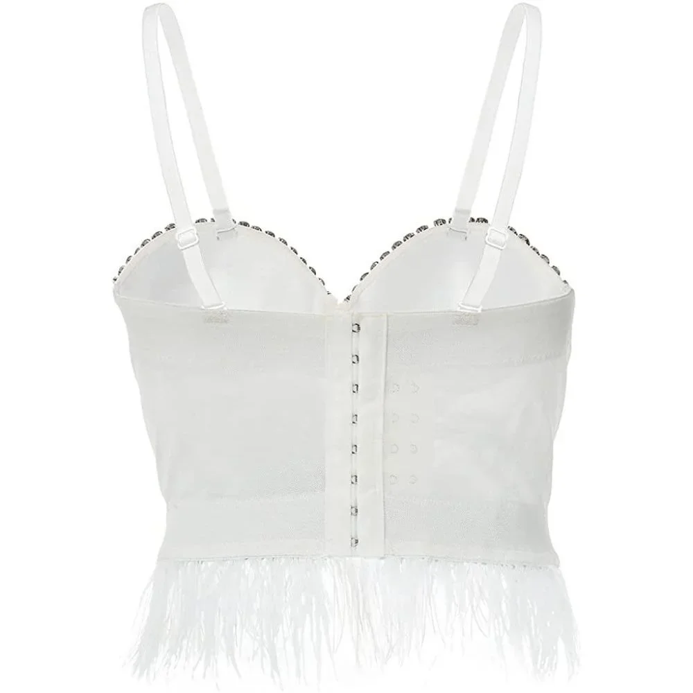NEW Sparkling Bling Swarovski Crystal Rhinestone Bustier Bra Top + FREE … - Picture 5 of 9